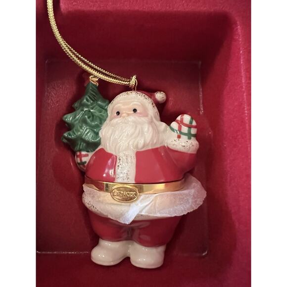 Lenox Santa Claus Naughty & Nice Trinket Box & Ornament 2012 New in Box NIB - Picture 1 of 5